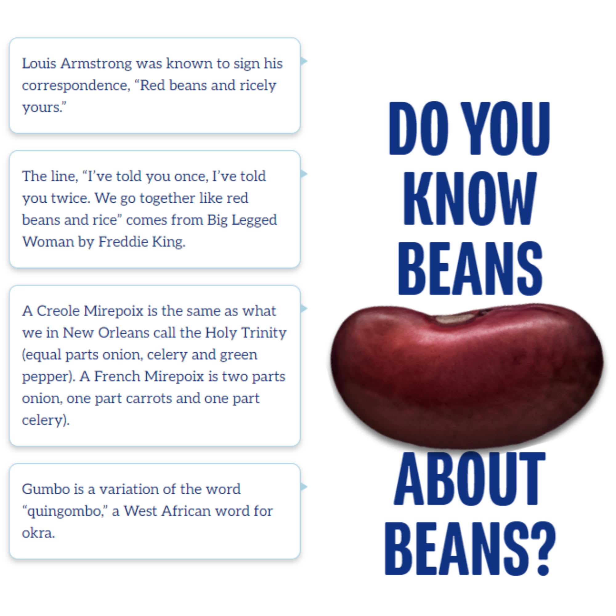 Blue Runner Creole Cream Style Red Beans served over rice, classic Southern comfort.