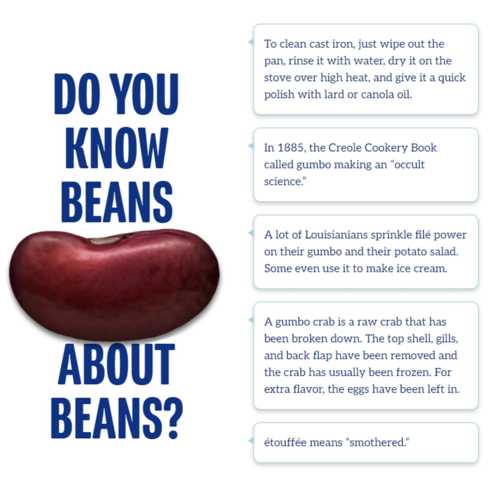 Blue Runner Creole Cream Style Red Beans in a bowl, versatile jambalaya starter.