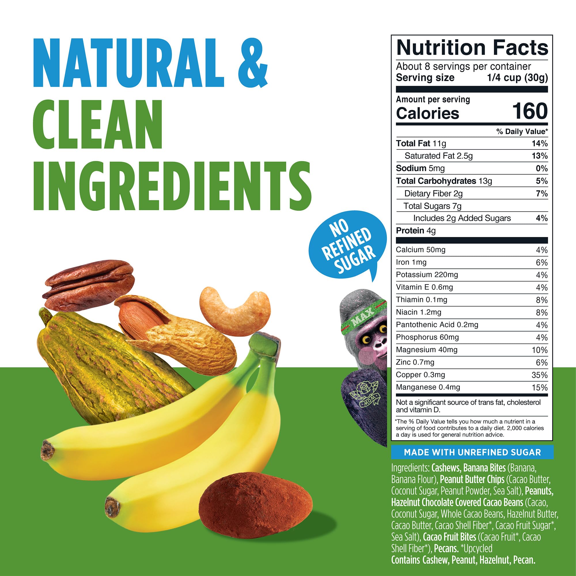 Blue Stripes peanut butter banana bites provide convenient protein boost.