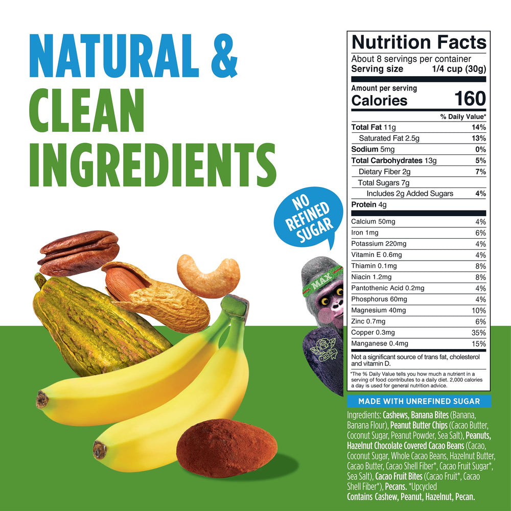 Blue Stripes peanut butter banana bites provide convenient protein boost.