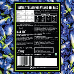 BLUE TEA Butterfly Pea Flower Tea color-change brew with vivid hue