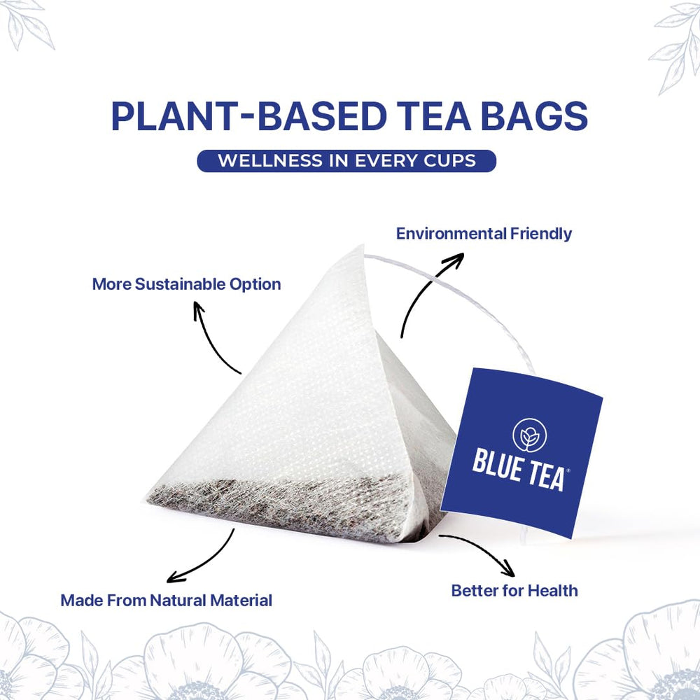 BLUE TEA detox-friendly steeping image highlighting refreshing flavor and cleanse-inspired mood.