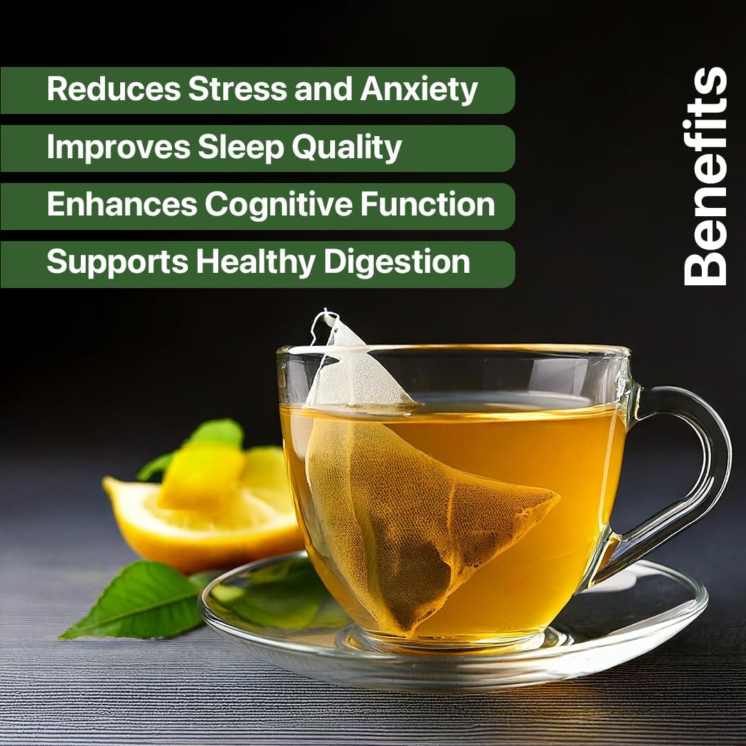 BLUE TEA Lemon Balm Tea tin label, biodegradable teabags