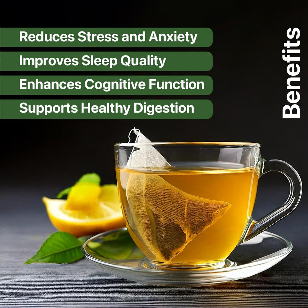 BLUE TEA Lemon Balm Tea tin label, biodegradable teabags