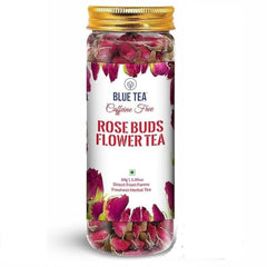 BLUE TEA Rose Buds tea packaging showcases premium, eco-friendly materials.