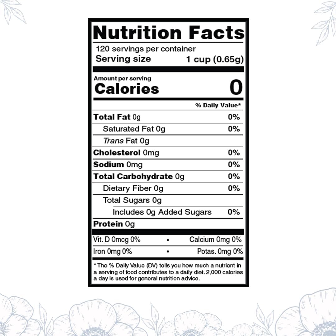 Blue Tea rose chamomile flower blend fragrant in a cup