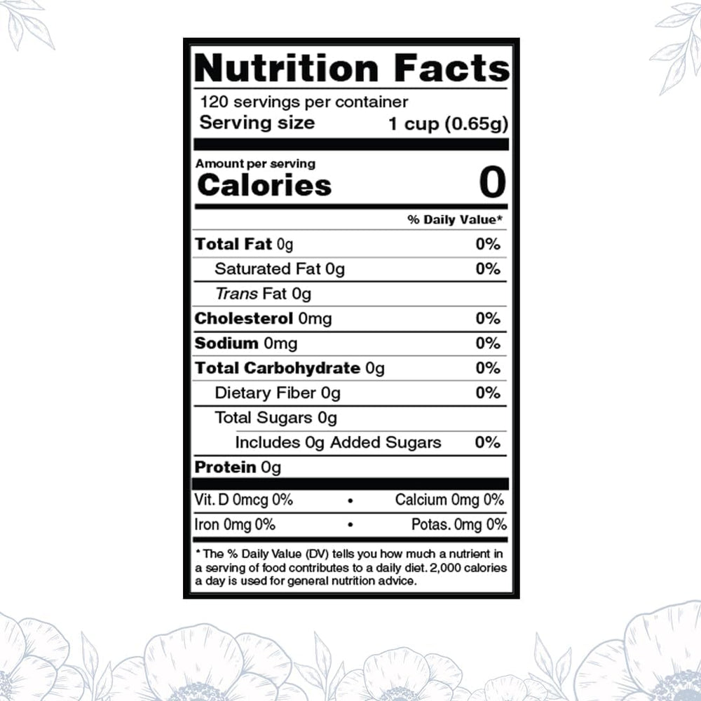 Blue Tea rose chamomile flower blend fragrant in a cup