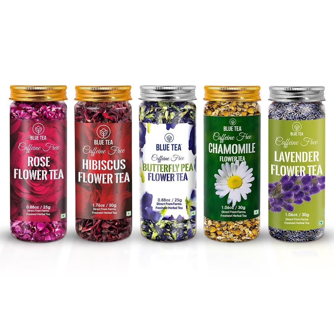 Blue Tea variety pack gift jar shown for sharing and gifting