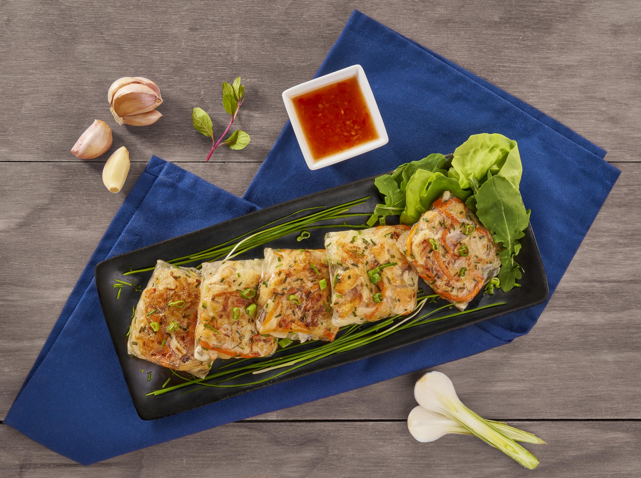 Blue Dragon wrappers with no added colors.