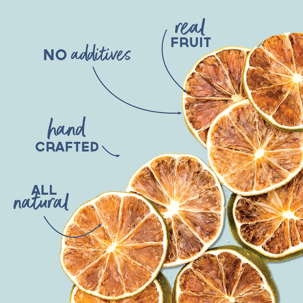 BlueHenry lime wheels rehydrate to release aroma in beverages