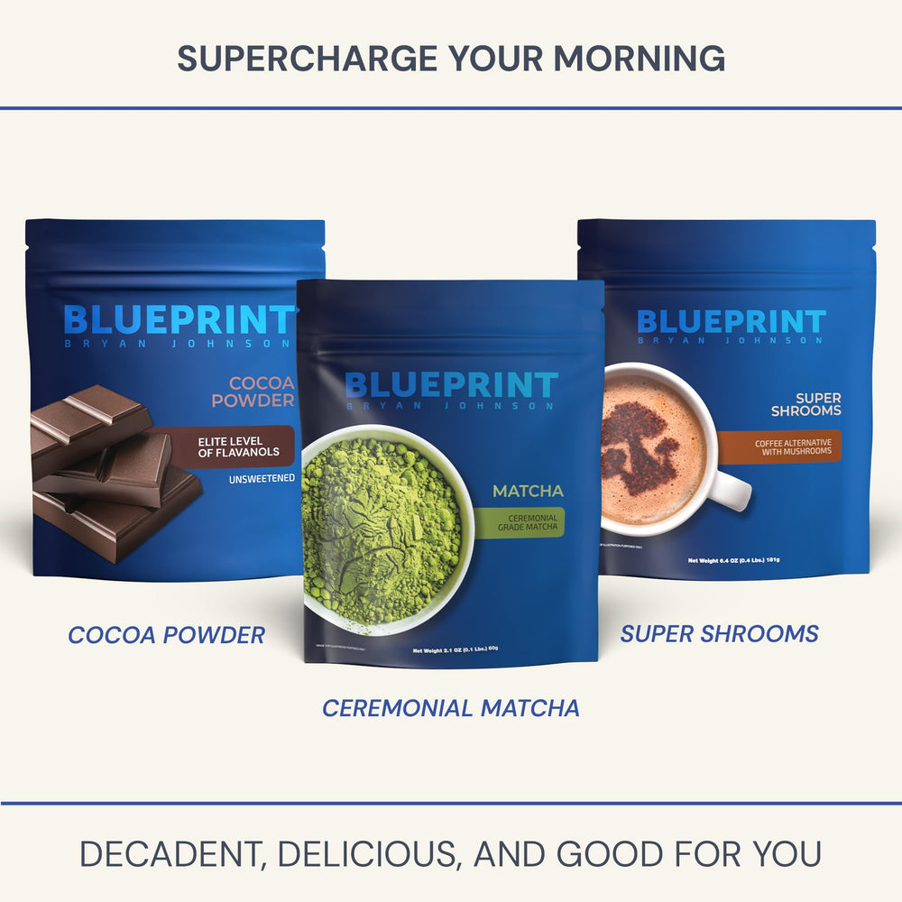 Blueprint Bryan Johnson Matcha latte with foam, an energizing morning ritual.