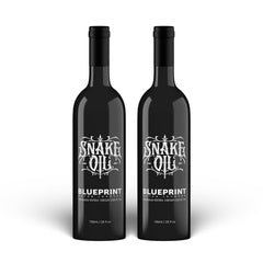 Blueprint Bryan Johnson olive oil bottle on counter highlights premium early-harvest flavor
