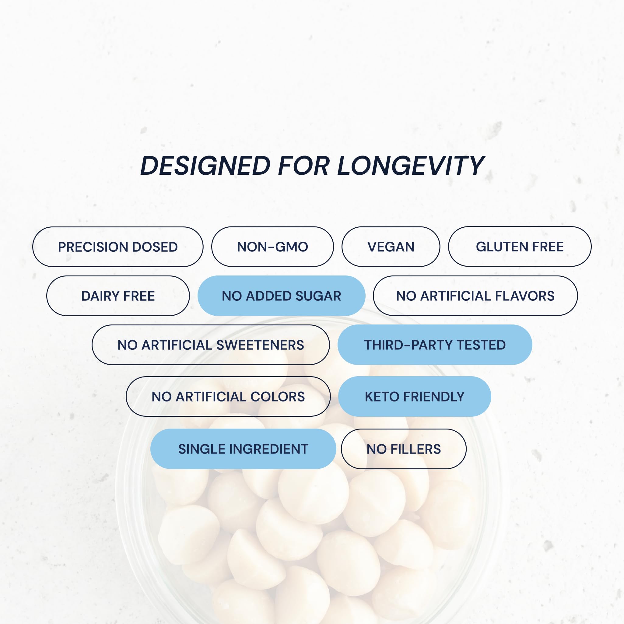 Blueprint Bryan Johnson farm-fresh South Africa macadamias, clean food tested
