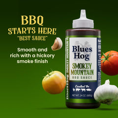 Blues Hog Smokey Mountain BBQ Sauce as marinade to flavor beef or pork.