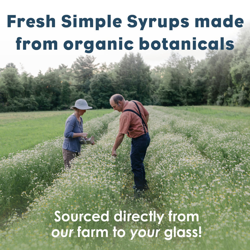 Bluestem Botanicals Organic Lavender Syrup label signaling organic quality.
