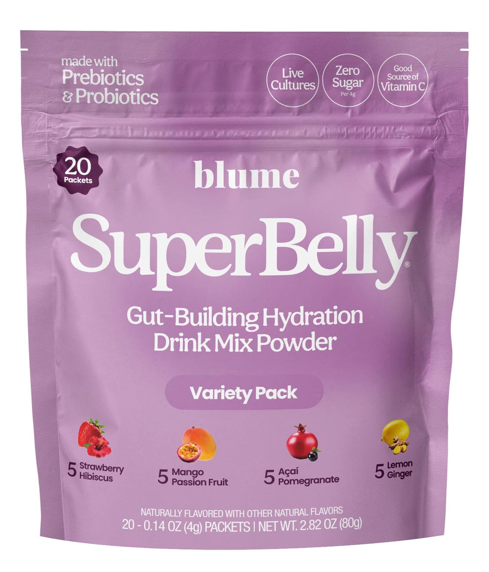 Blume SuperBelly plastic neutral packaging signaling sustainability