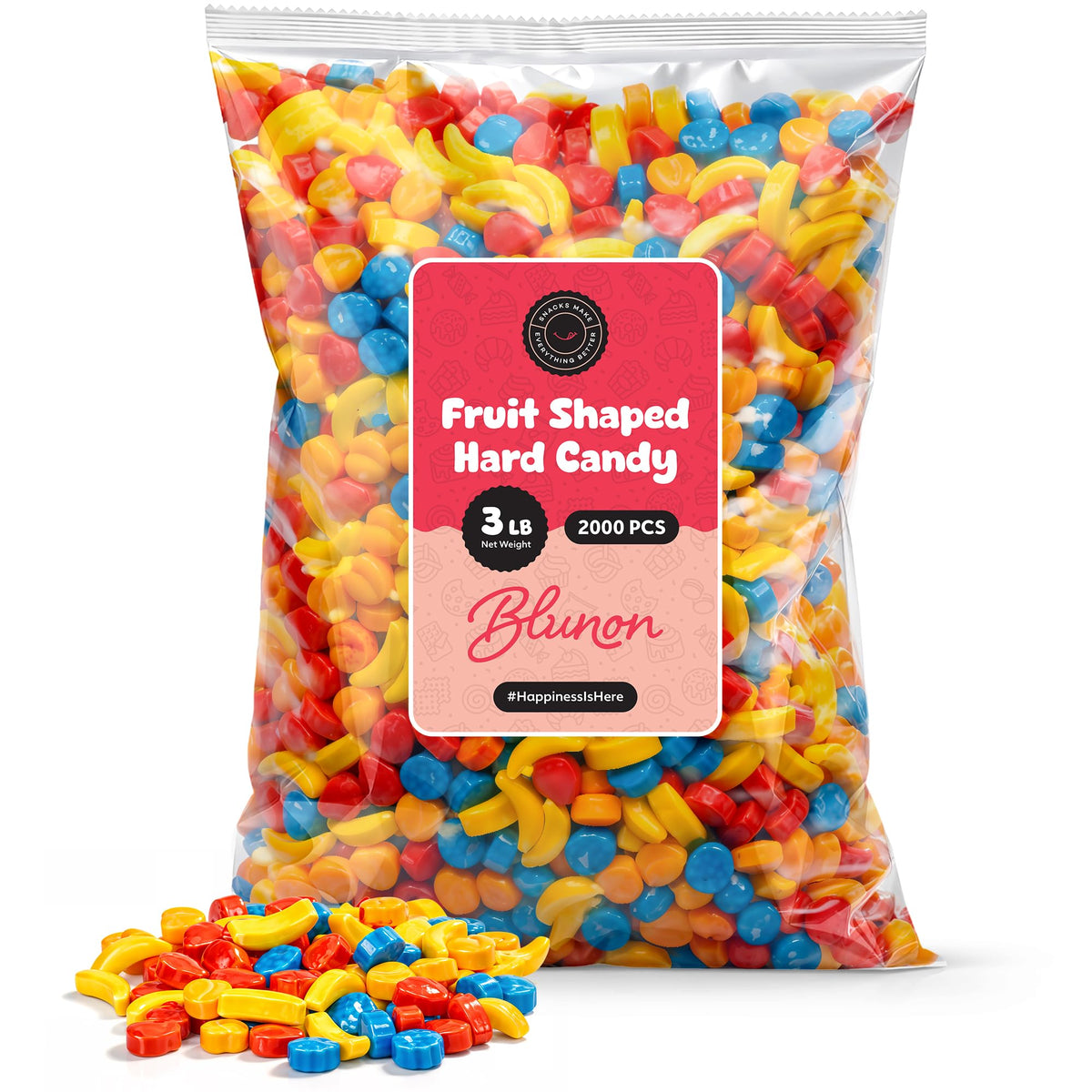 Blunon fruit-shaped hard candy bananas for party buffets
