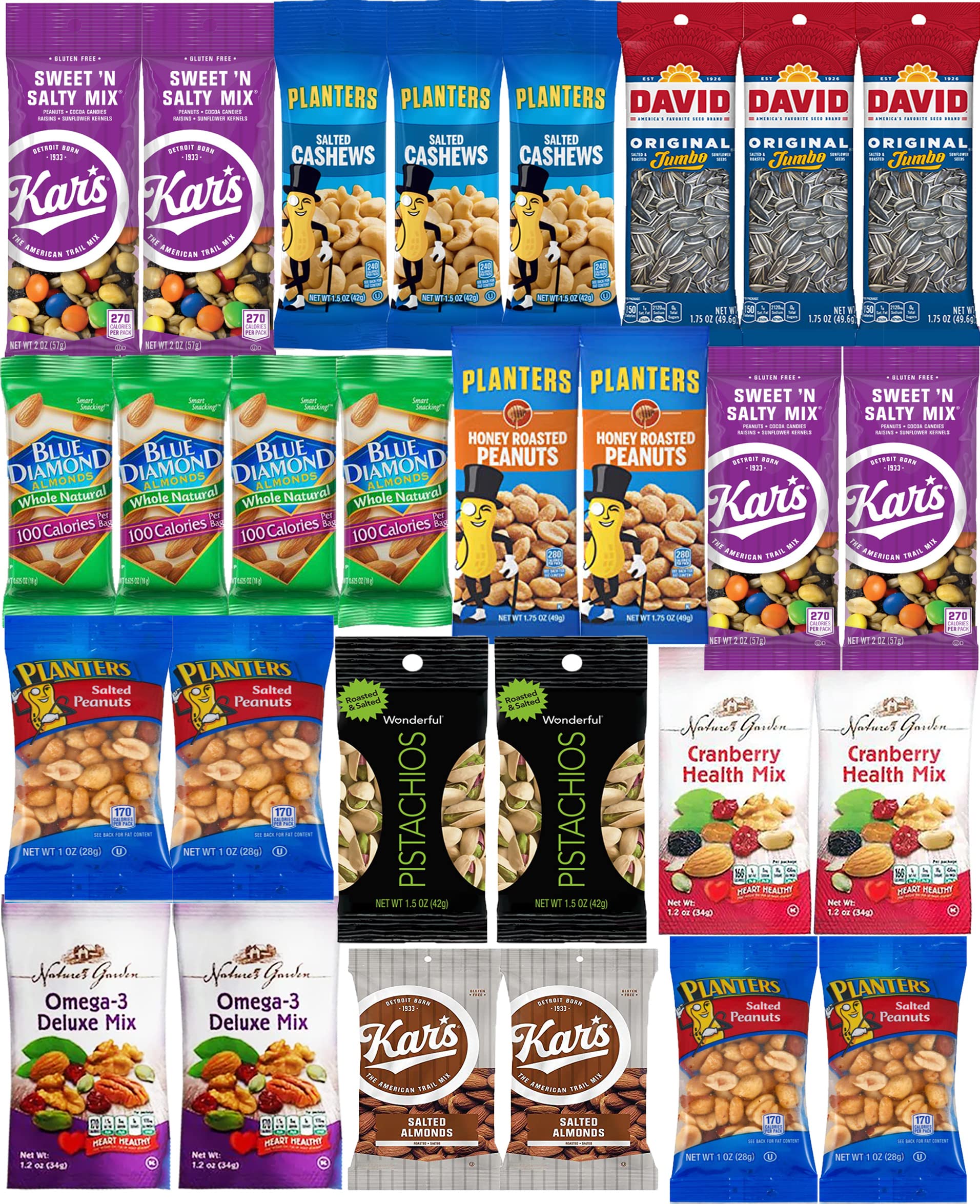 Blunon individually wrapped nuts and trail mix, perfect for on-the-go