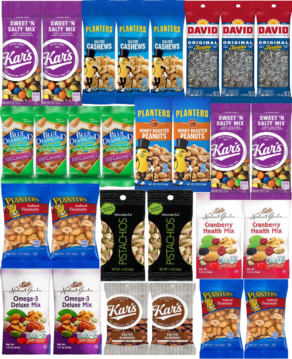 Blunon individually wrapped nuts and trail mix, perfect for on-the-go