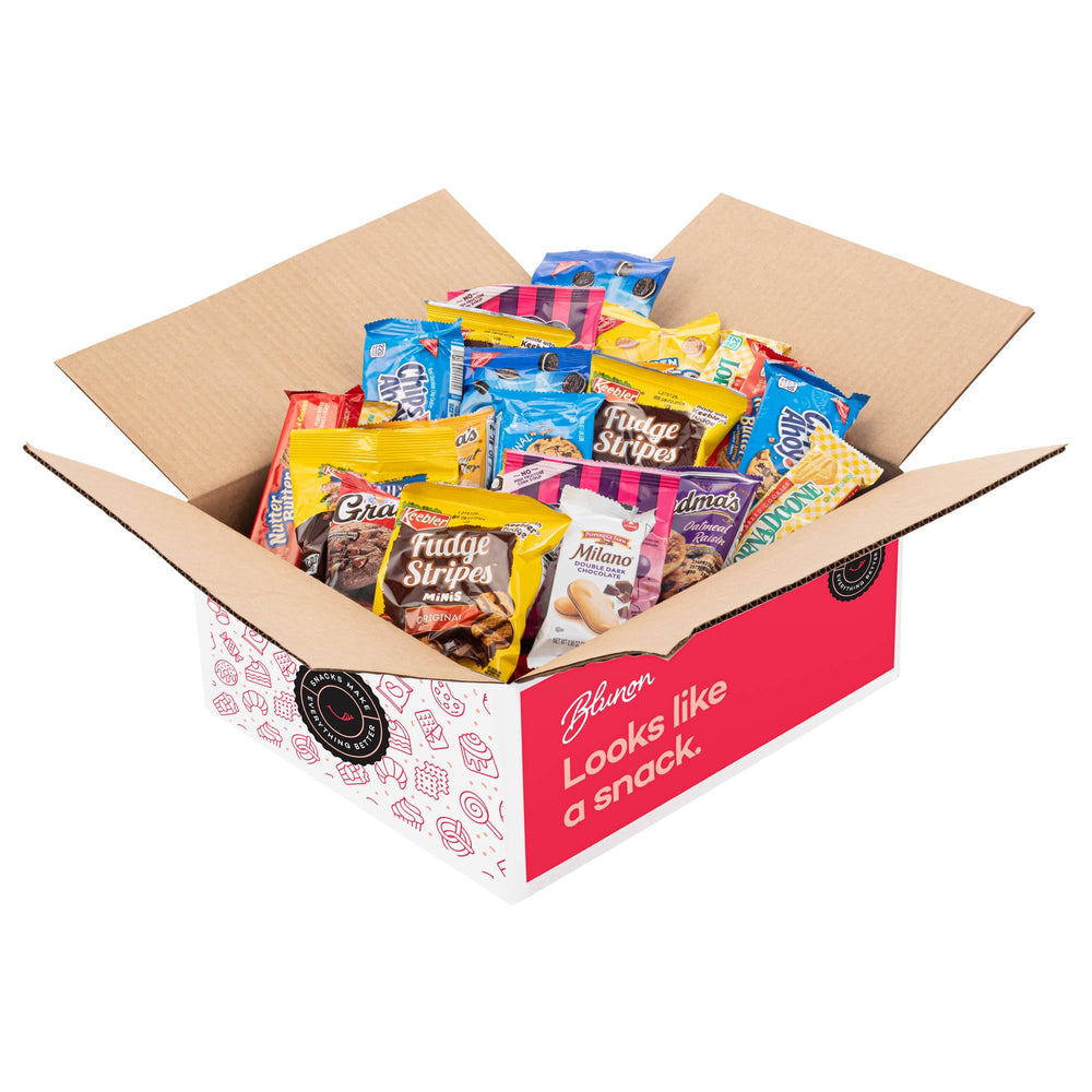 Blunon's on-the-go cookies snack ideal for travel, lunches, and office.