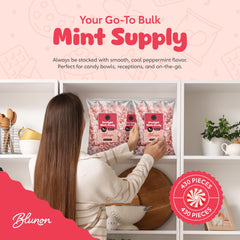 Blunon Peppermint Starlight Mints as holiday party favors for festive celebrations