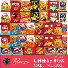 Blunon variety-pack 36-count box front for easy gifting and on-the-go snacking.
