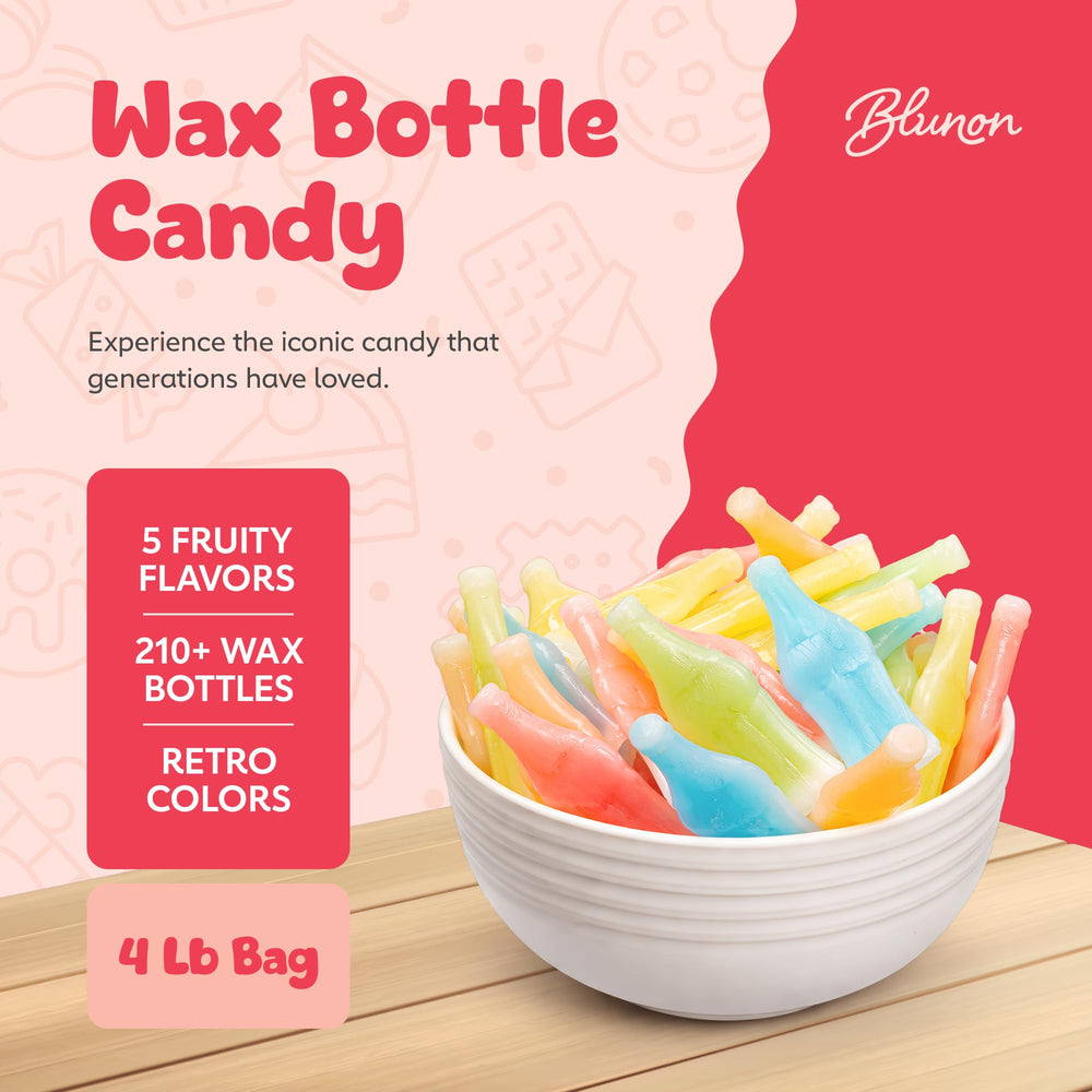 Blunon wax bottle candy color variety bright bottles for desserts.
