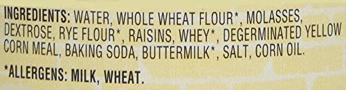 Peanut butter pairing on B&M Brown Bread with Raisins makes a satisfying snack.