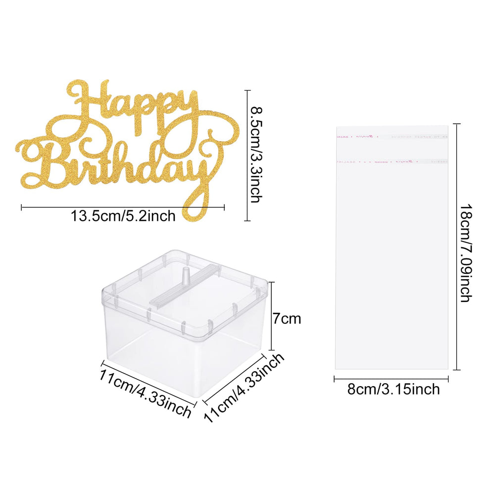 Boao glitter cake topper sparkling on cake