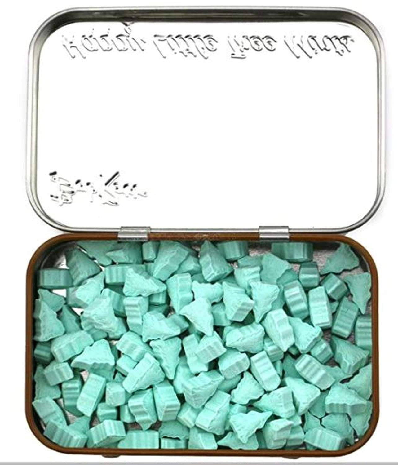 Bob Ross Happy Little Tree Mints pack, gift-ready tin for fans