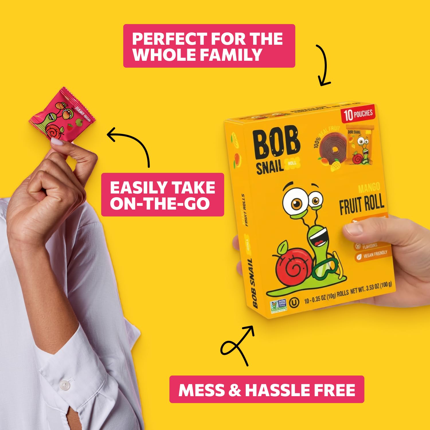 Bob Snail Fruit Roll Ups vegan and gluten-free ingredients you can trust