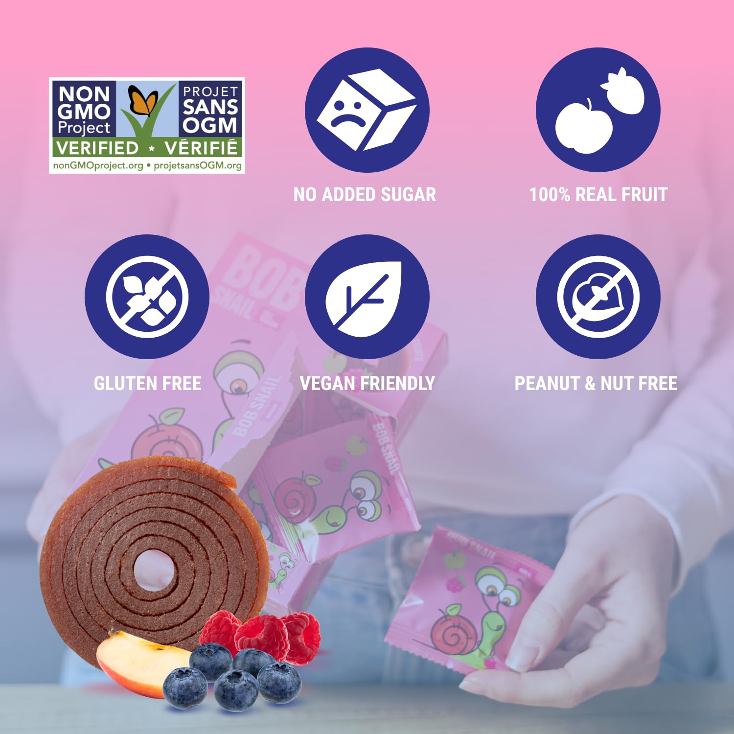 Bob Snail Fruit Roll-Ups on kitchen counter, ready to satisfy fruit cravings