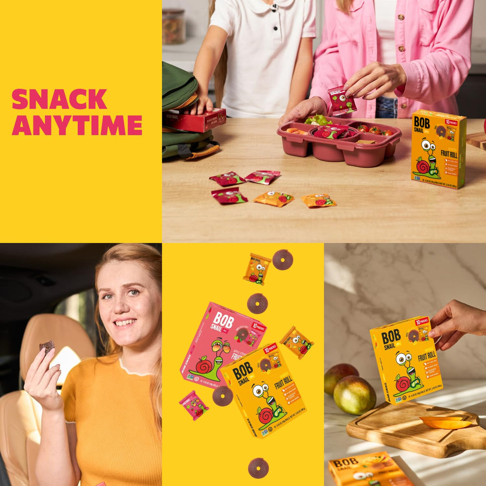 Bob Snail Fruit Roll Ups natural fruit sweetness without added sugar