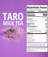 Boba Tea Protein taro milk tea scoop ready to measure your daily protein.