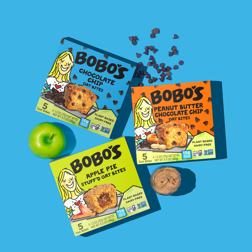 Bobo's Bites serving suggestion on picnic, versatile snack idea.