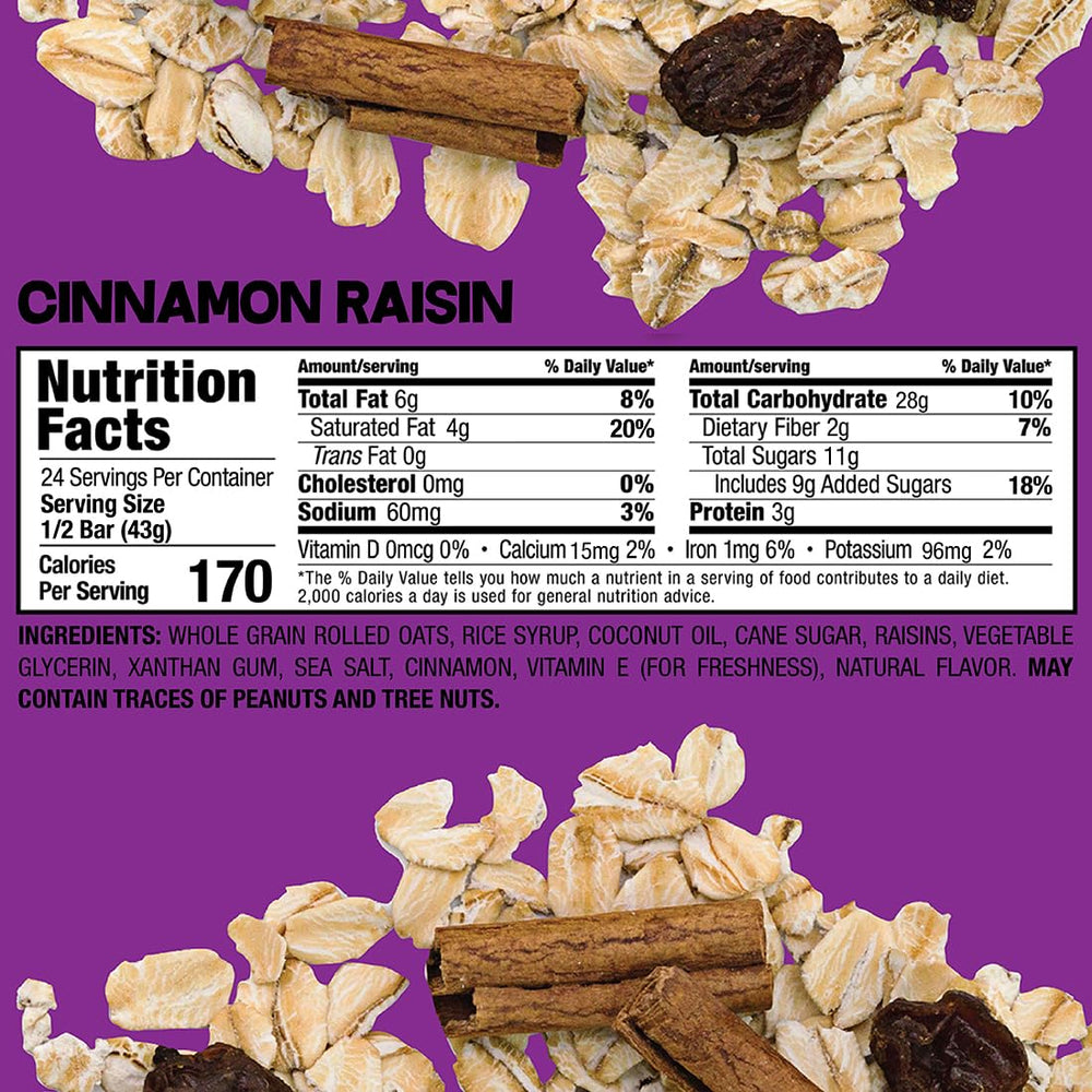 Bobo's gluten-free oat bar with simple ingredients for on-the-go breakfasts.