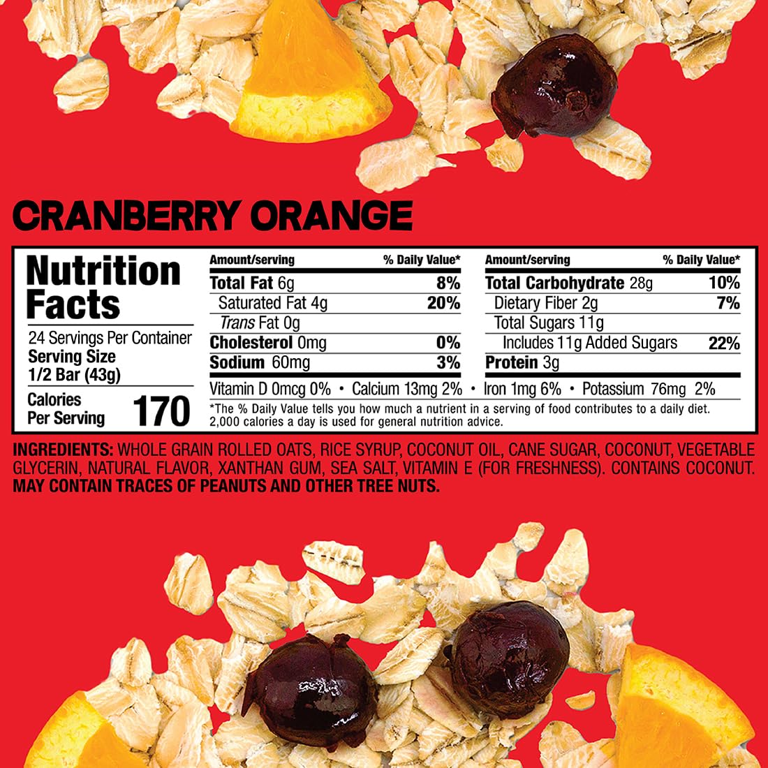 Bobo's Cranberry Orange Oat Bars shown with coffee for grab-and-go breakfast.