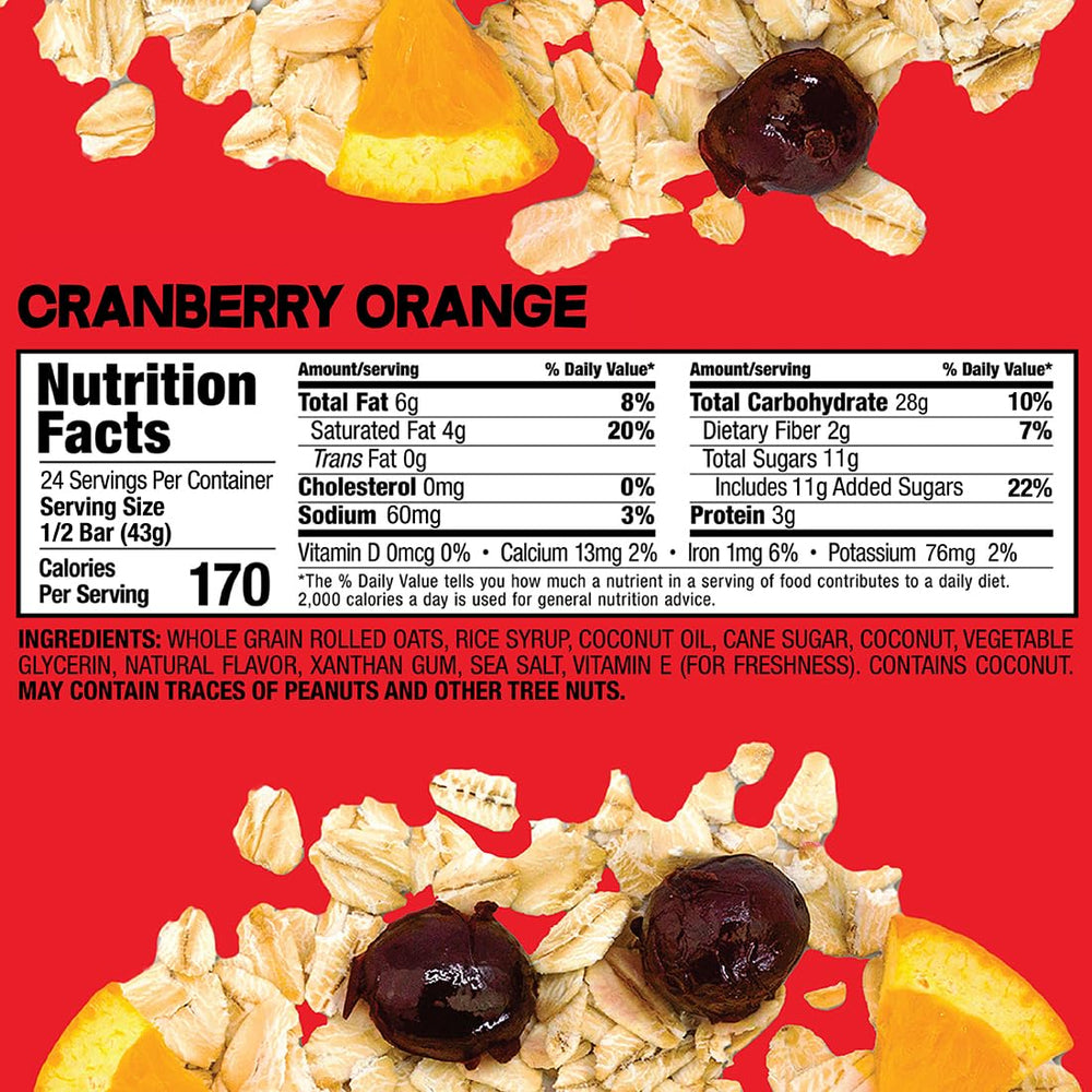 Bobo's Cranberry Orange Oat Bars shown with coffee for grab-and-go breakfast.