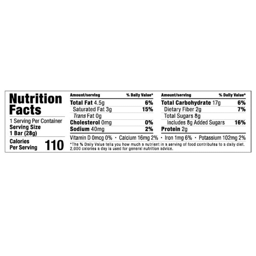 Bobo's Dipp’d Bars individually wrapped bars, easy portion control.