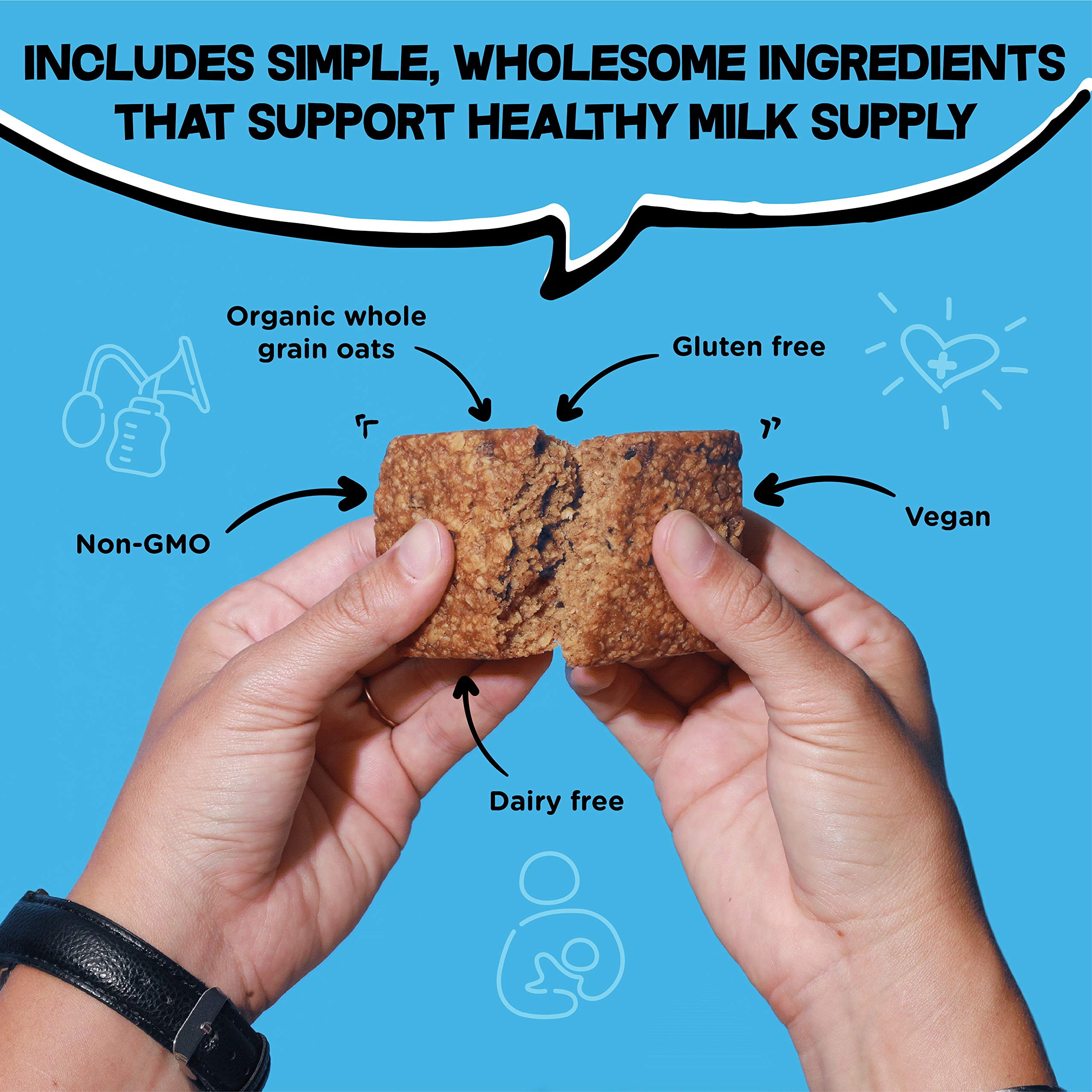 Bobo's Lactation Oat Bars pantry pack 12 for family snacking
