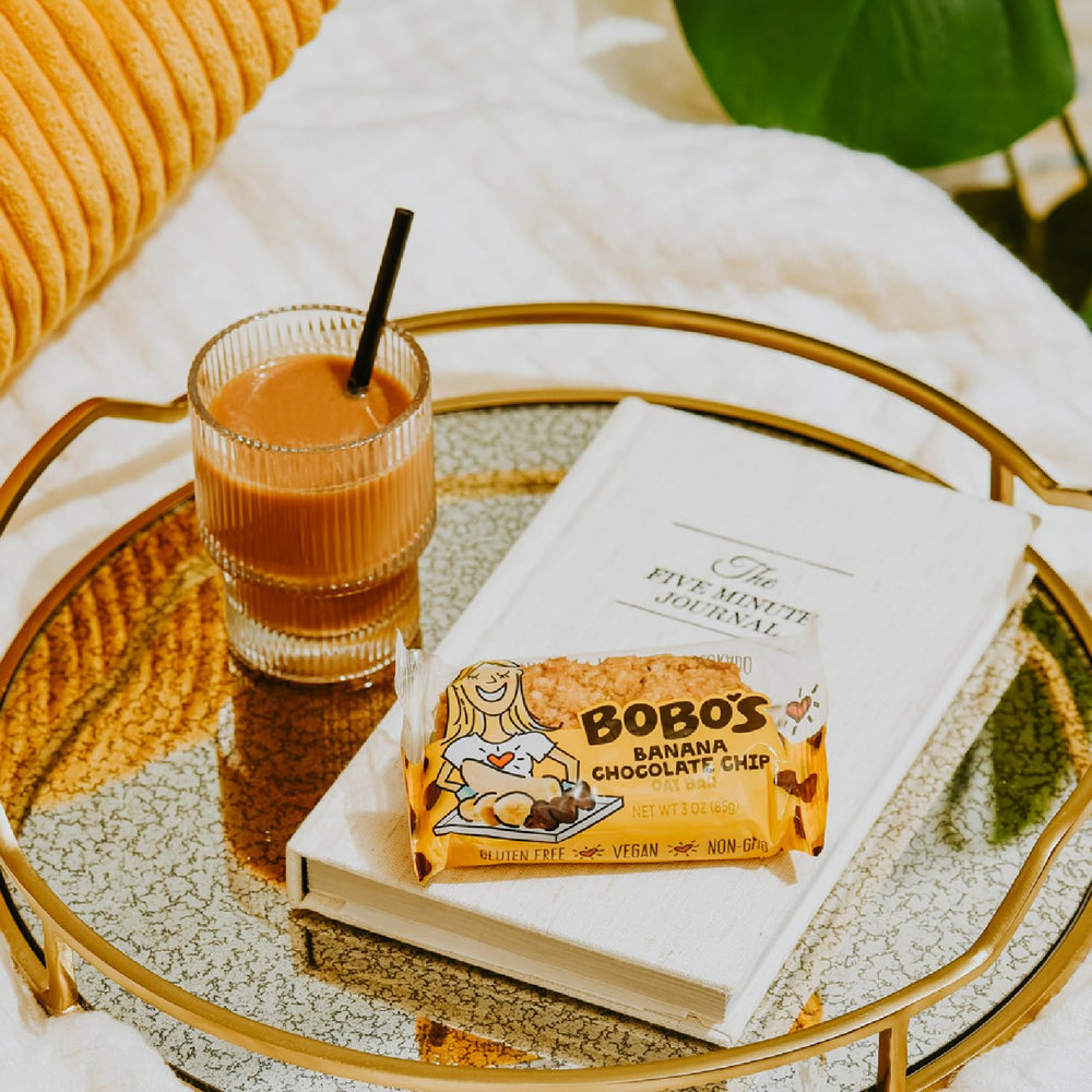 Bobos Oat Bar Sampler breakfast idea image emphasizes morning nourishment