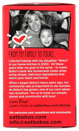 Gluten-free oats badge and ingredients behind Bobo's PB&Js.