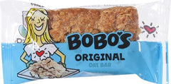 Bobos Oat Bars Original bar in hand for convenient snacking