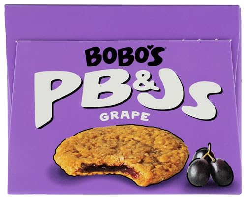 Bobo's Oat Bars PB&J Grape shelf display, a ready-to-eat treat anytime.