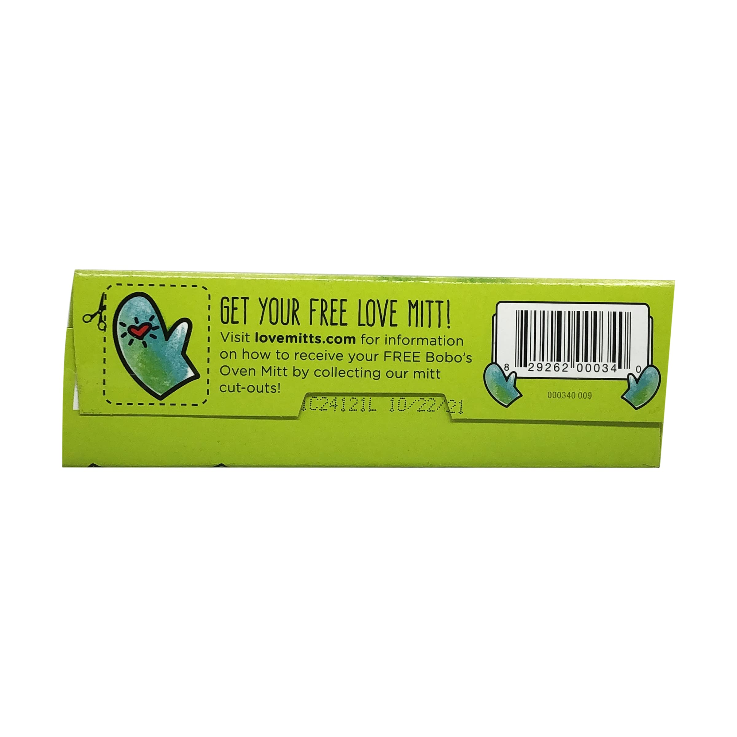 Bobo's Oat Bites Apple Pie Stuffed dairy-free label on wrapper.