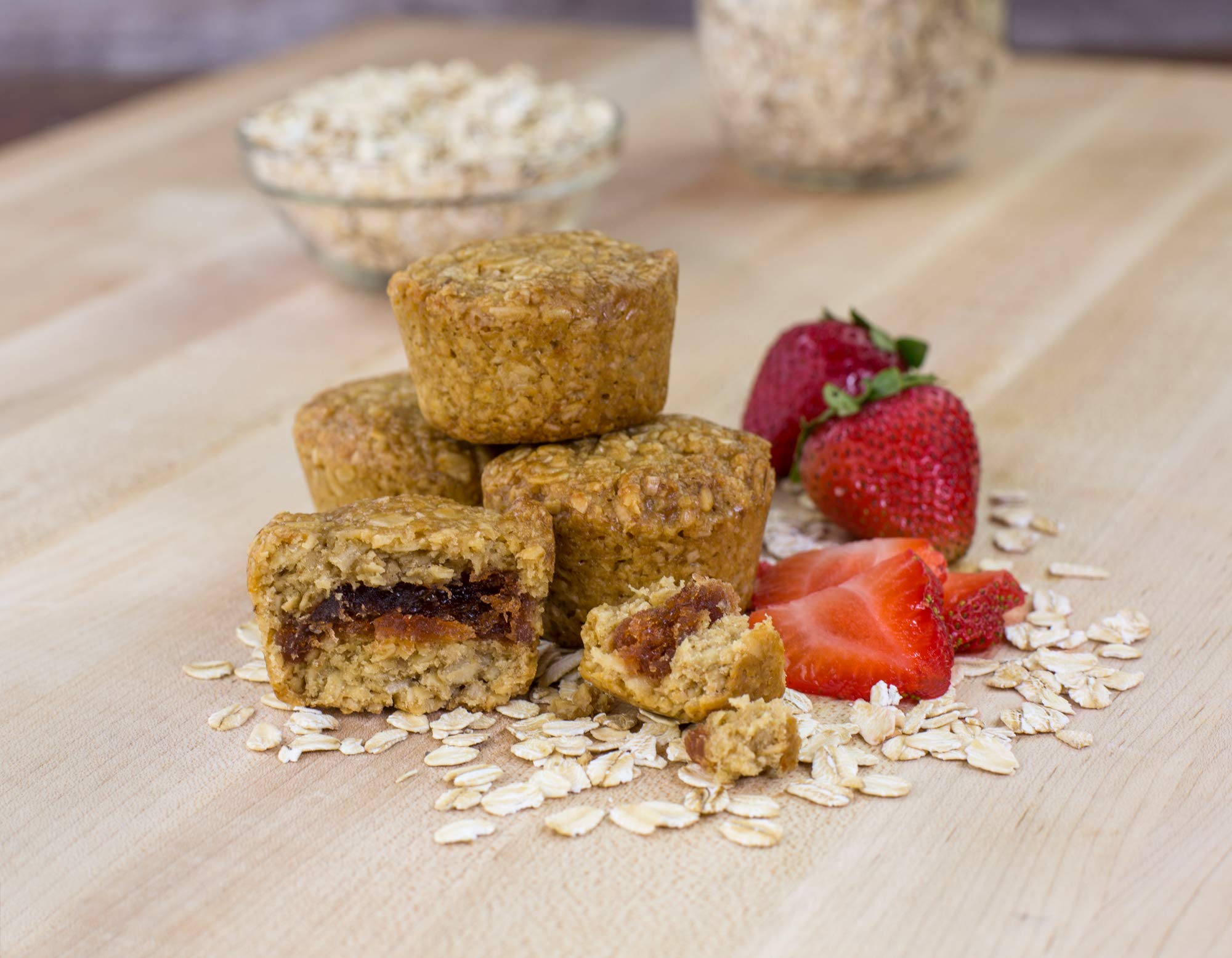 Bobo's Oat Bites bakery texture close-up image.
