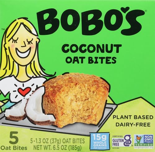 Bobo's Oat Bites Coconut serving plate showcases multiple bites for sharing.