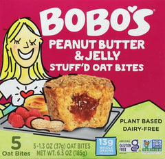 Close-up of ingredients in Bobo's Oat Bites showing simple organic components.