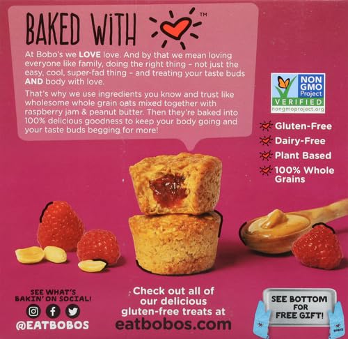 A hand holds a Bobo's Oat Bites bar as a quick on-the-go snack.