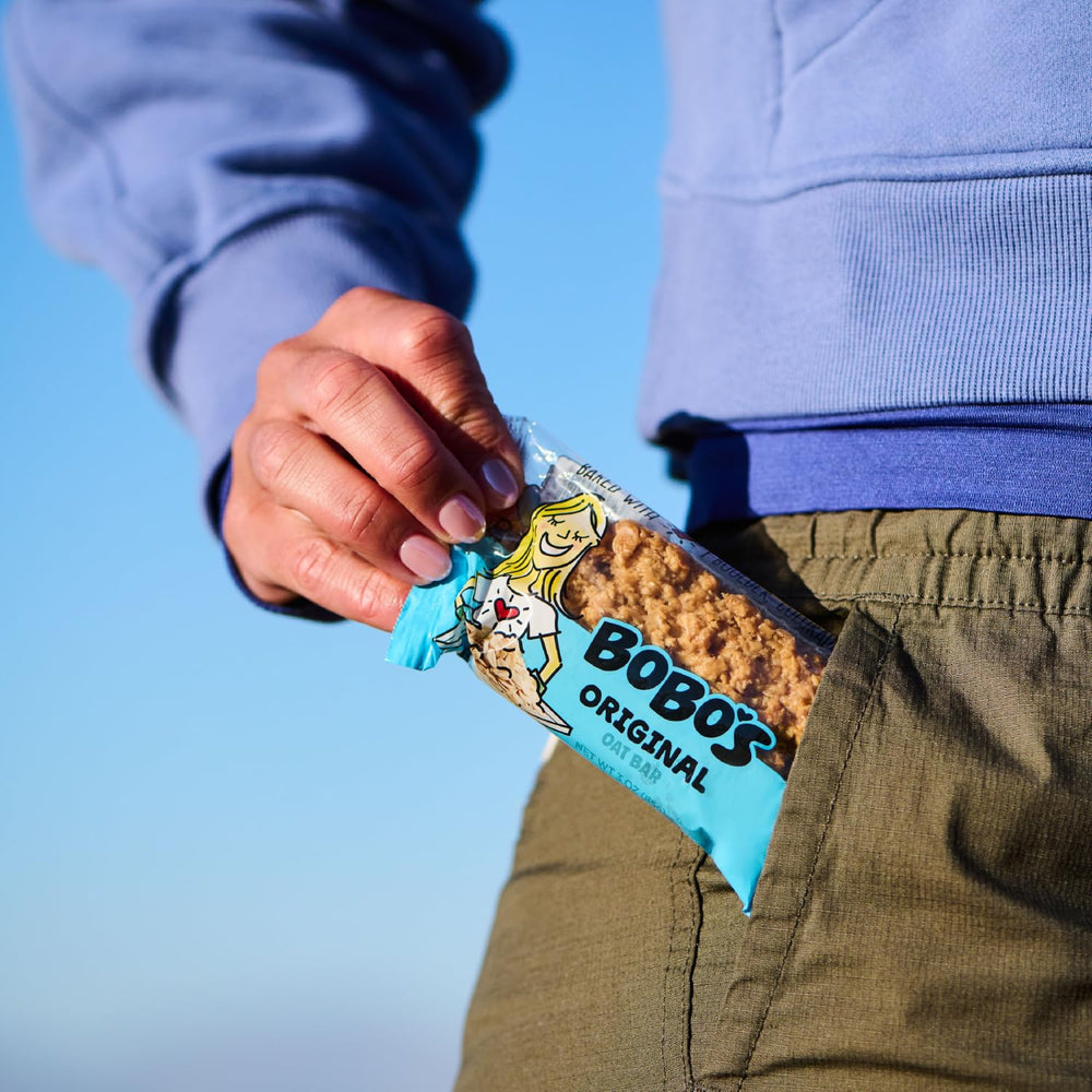 Bobo's Oat Bars beside coffee for a quick morning break